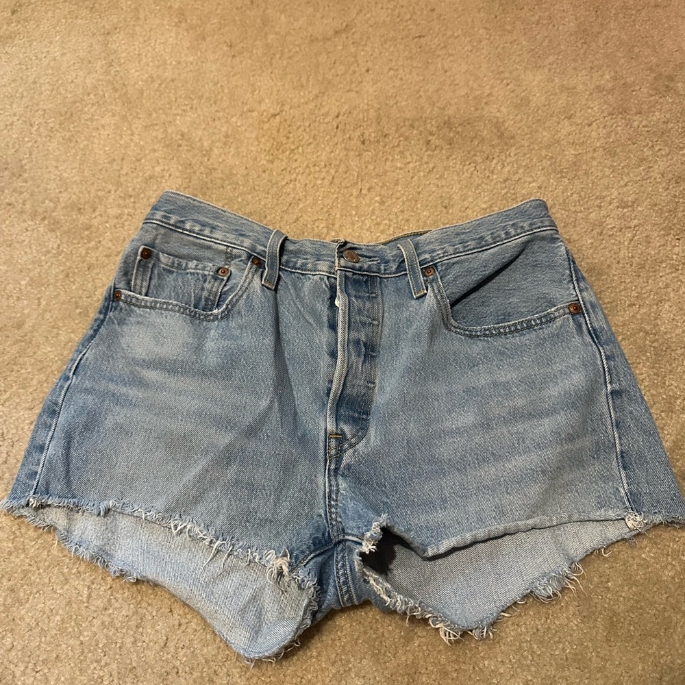 Levi's 501 Light Blue High Waist Women's Shorts